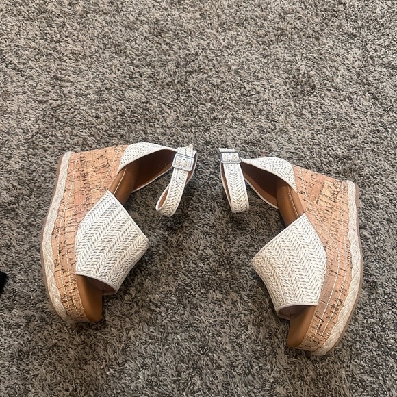 Women's Wedges Platform Espadrille Sandals Braided Open Square Toe Ankle Buckle - Picture 3 of 5